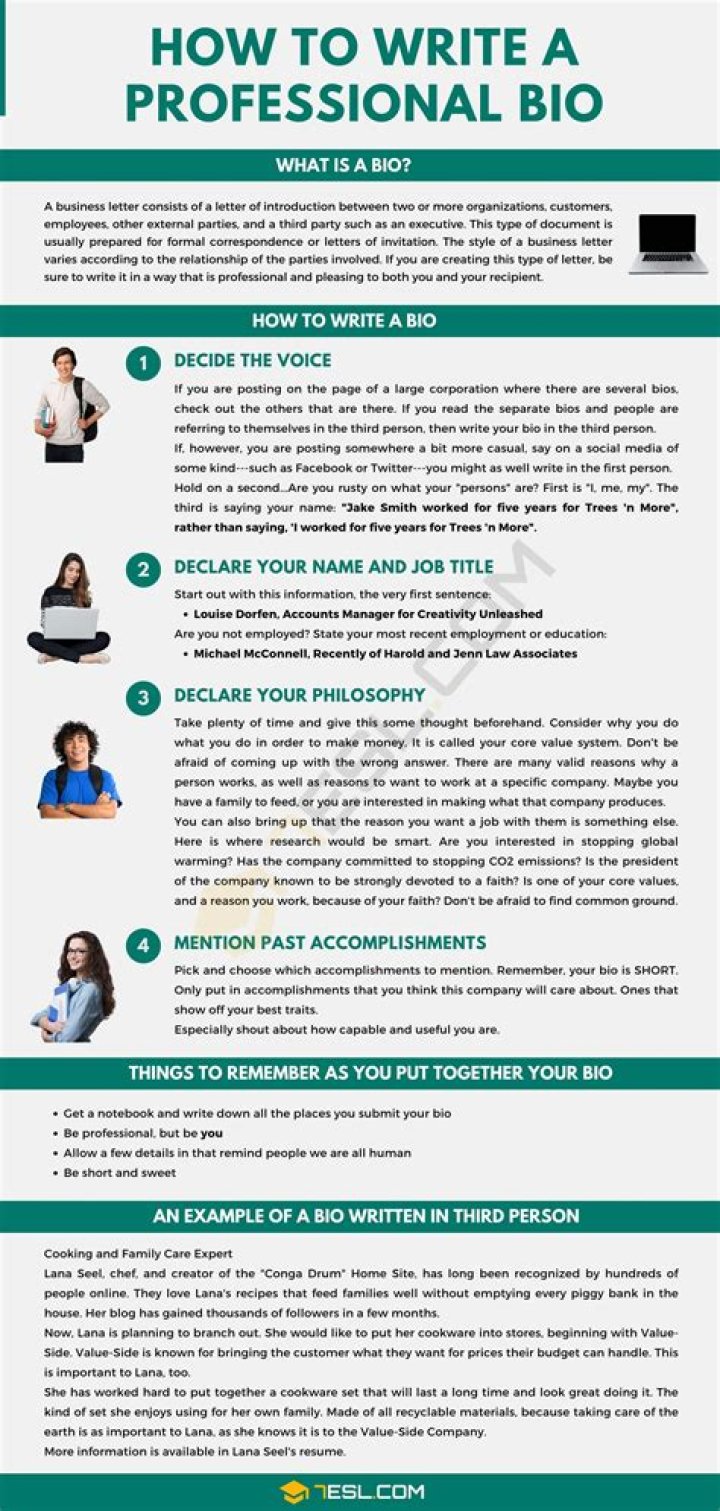 An Insider's Guide To Crafting A Stellar Bio For Work